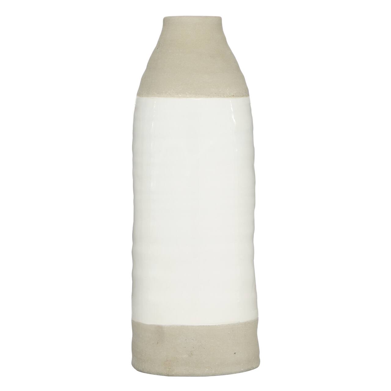Gray Stoneware Coastal Style Vase